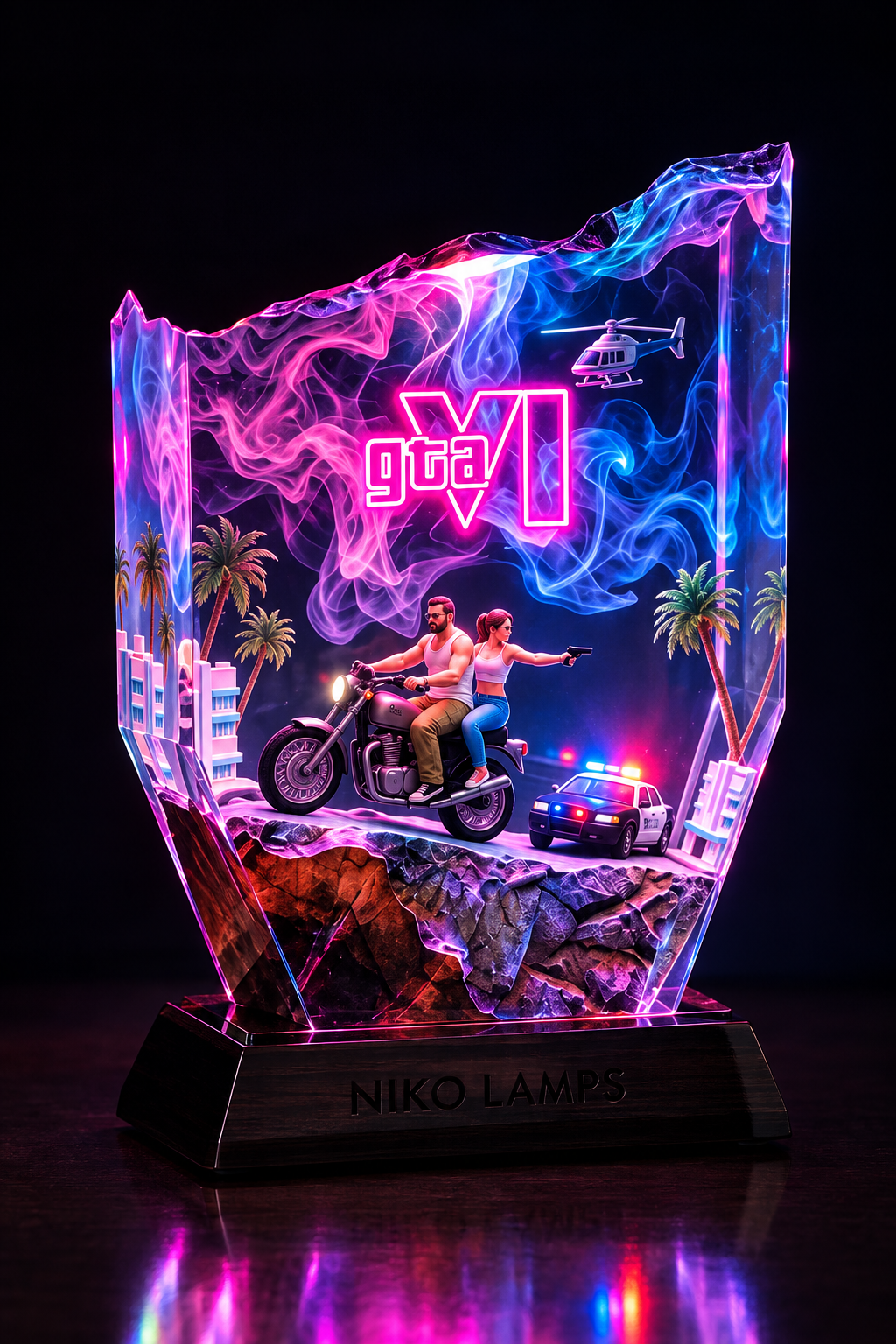 Neon Vice Crystal Lamp
