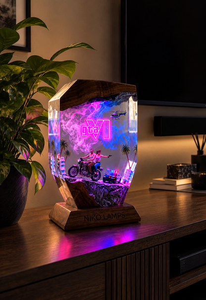 Neon Vice Crystal Lamp