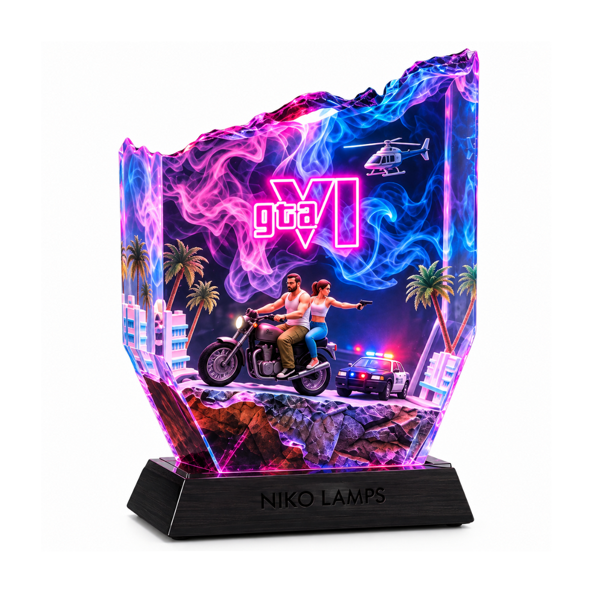 Neon Vice Crystal Lamp