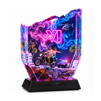 Neon Vice Crystal Lamp