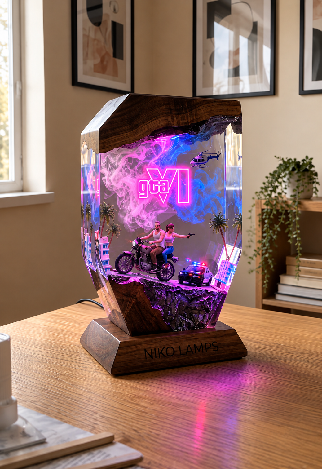 Neon Vice Crystal Lamp