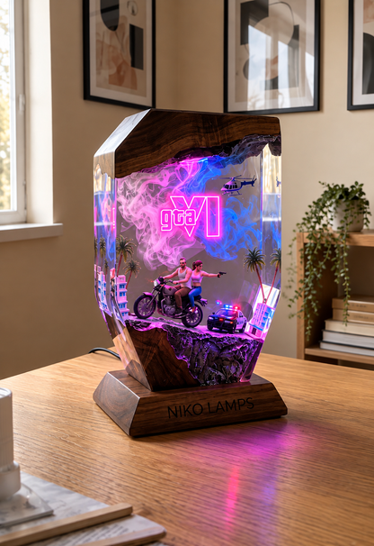 Neon Vice Crystal Lamp
